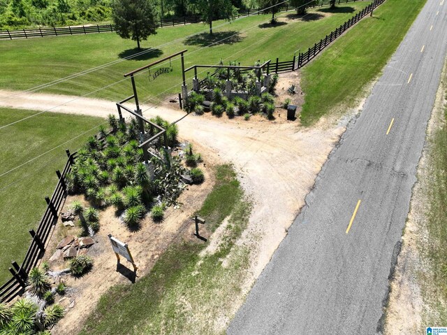 bird's eye view featuring a rural view