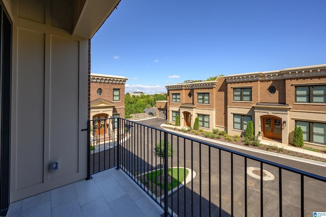 balcony with a residential view