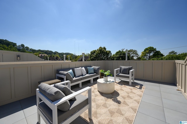 view of patio / terrace featuring an outdoor hangout area