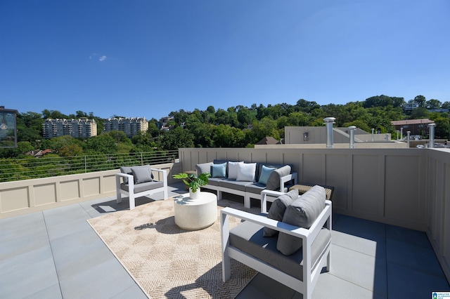 view of patio / terrace with an outdoor living space