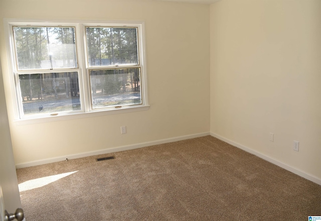 unfurnished room with carpet flooring