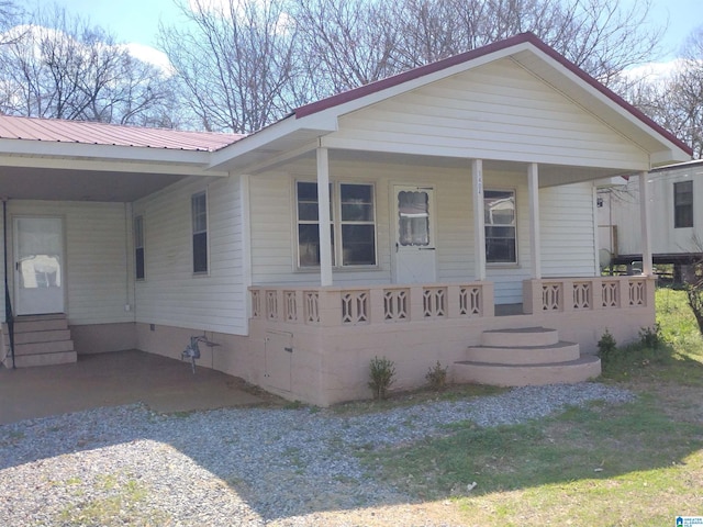 exterior space featuring covered porch