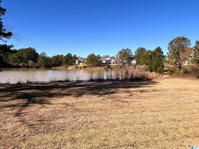 view of yard featuring a water view