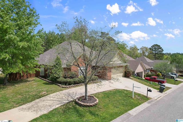 view of front of house featuring a front yard