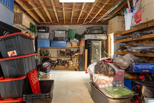 view of storage room