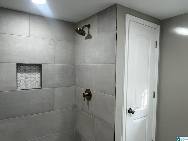 room details with tiled shower