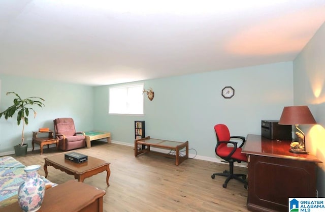 interior space with light wood-type flooring