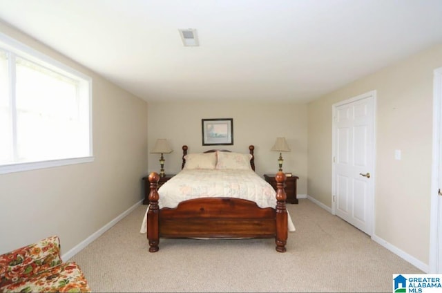 view of carpeted bedroom