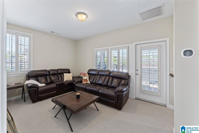 view of carpeted living room