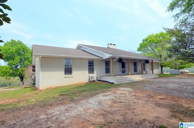 view of single story home