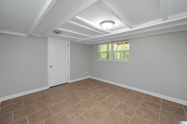 spare room featuring tile flooring