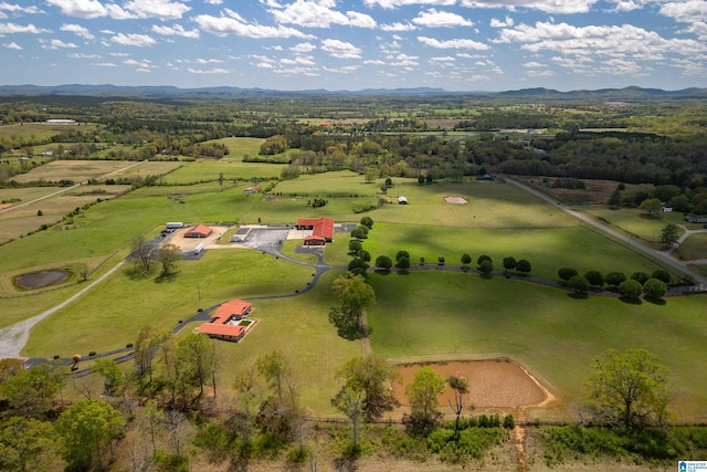 drone / aerial view with a rural view