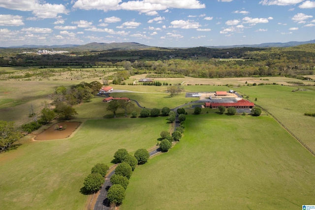 bird's eye view featuring a rural view