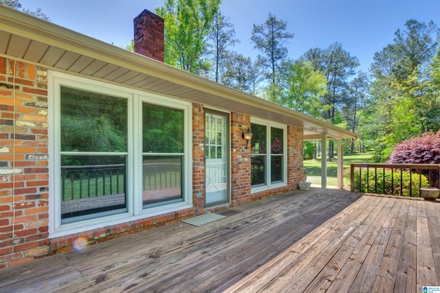 view of wooden terrace