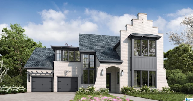 view of front facade featuring a garage