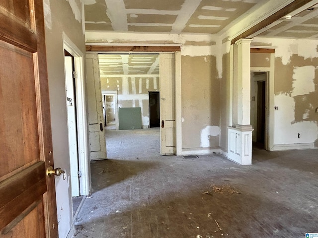 interior space with ornate columns