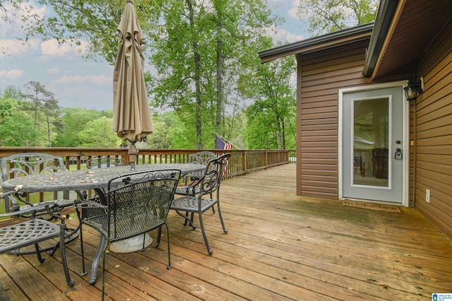 view of wooden deck