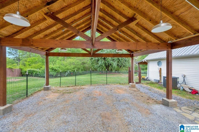 view of patio / terrace featuring central AC