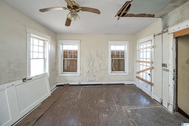2335 10th Ave, Birmingham, AL 35205 - unfurnished room with ceiling fan and dark wood-type flooring