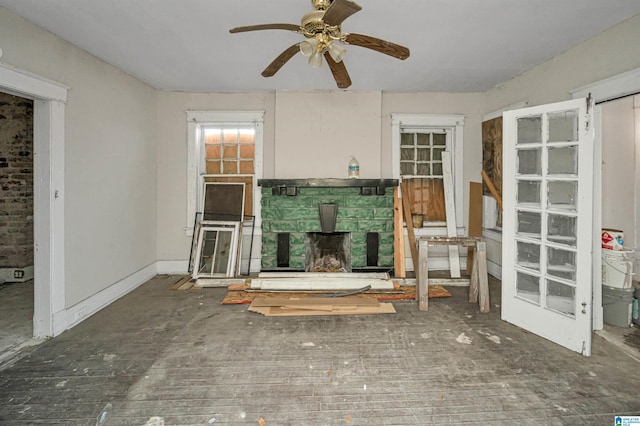 2335 10th Ave, Birmingham, AL 35205 - unfurnished living room featuring ceiling fan