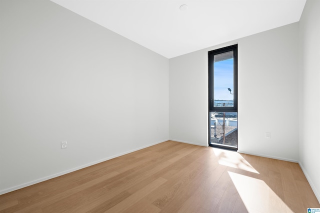 empty room featuring light hardwood / wood-style floors