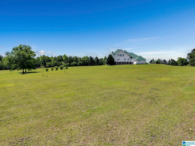 view of yard with a rural view