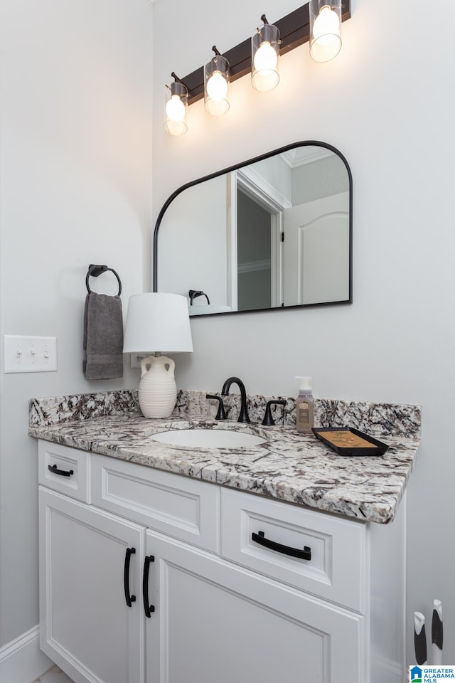 bathroom with vanity