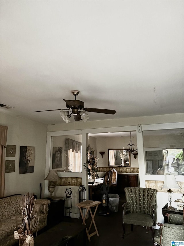 3110 N 31st Ave N, Birmingham, AL 35207 - living room with ceiling fan and visible vents