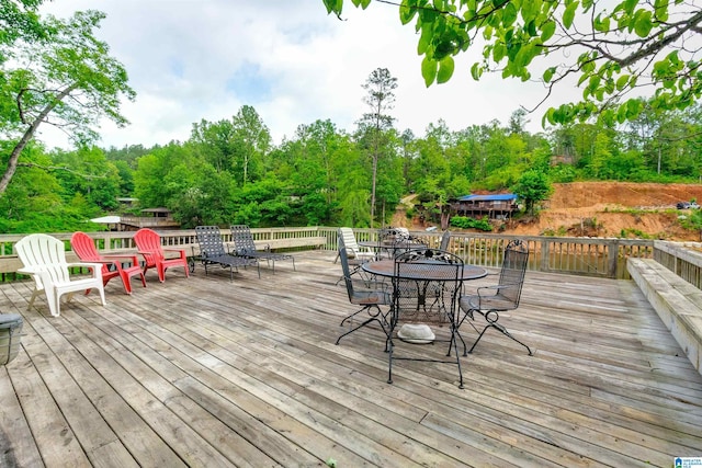 view of wooden terrace