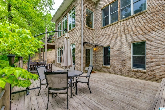 view of wooden deck