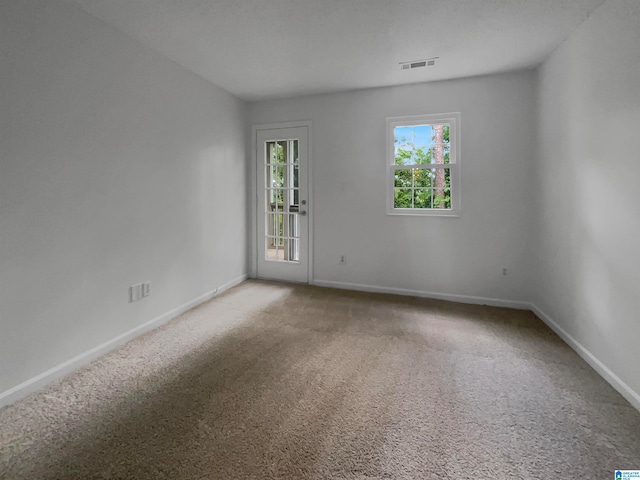 view of carpeted empty room