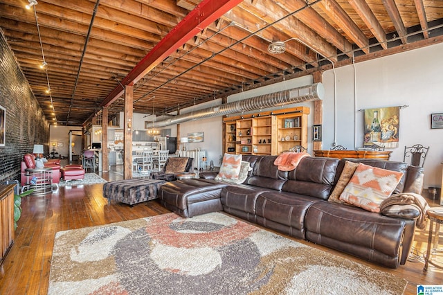 living room featuring hardwood / wood-style floors