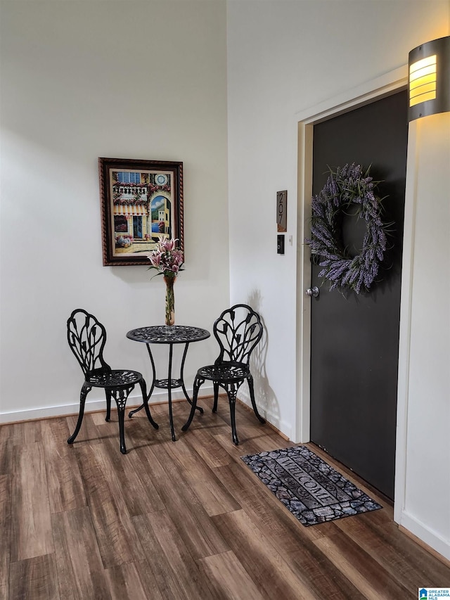 entryway featuring dark hardwood / wood-style floors