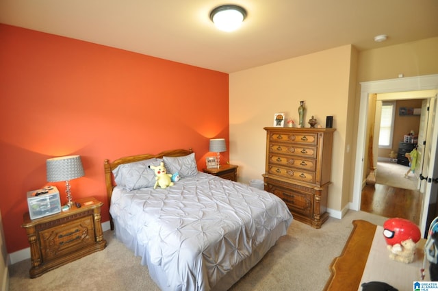 view of carpeted bedroom