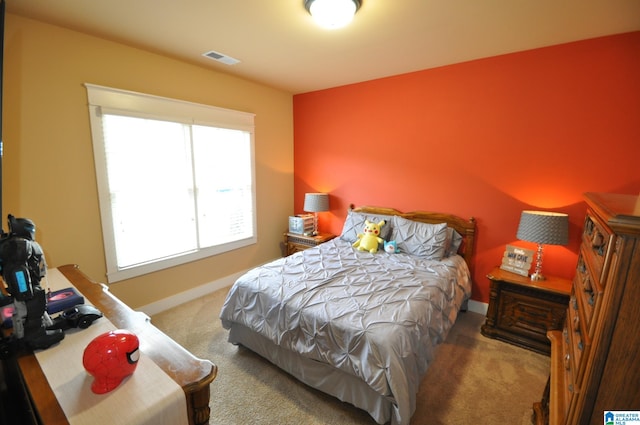 view of carpeted bedroom