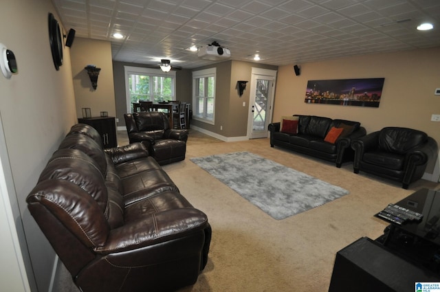 view of carpeted living room