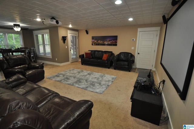 view of carpeted living room