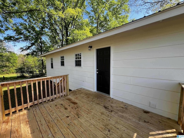 view of wooden deck