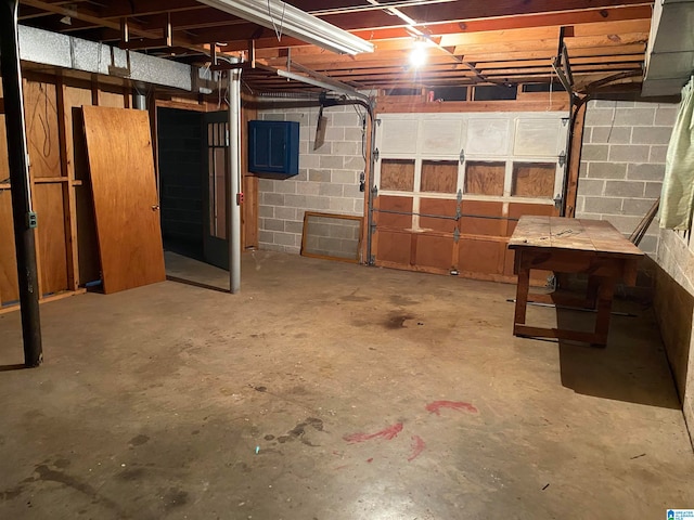 view of basement