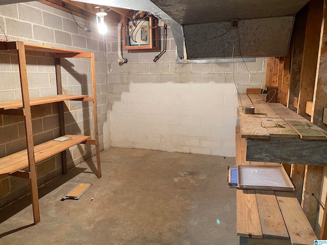 view of basement