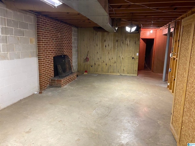 view of basement