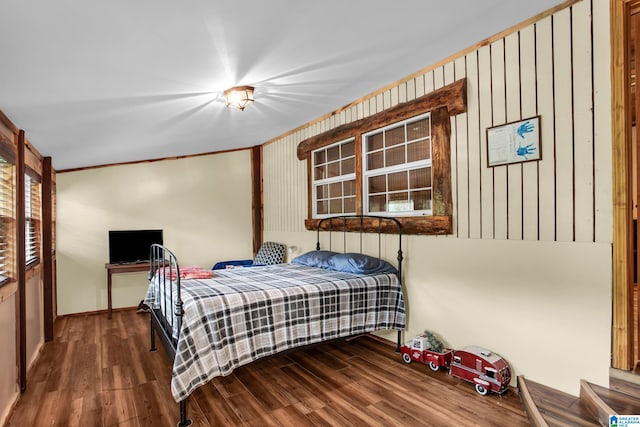 bedroom featuring dark wood-type flooring