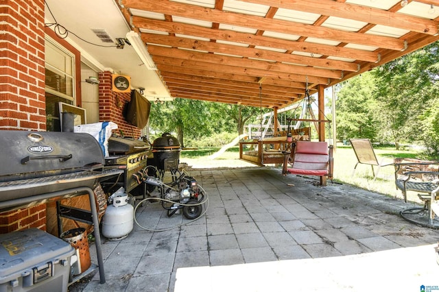 view of patio / terrace with area for grilling