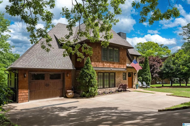 view of front facade with a garage