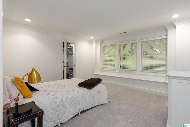 view of carpeted bedroom