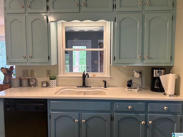 kitchen with sink and dishwasher