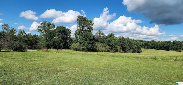 view of yard featuring a rural view