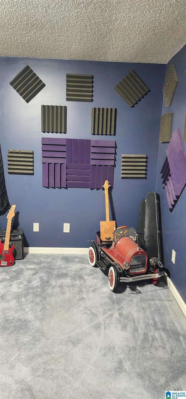 bedroom featuring carpet