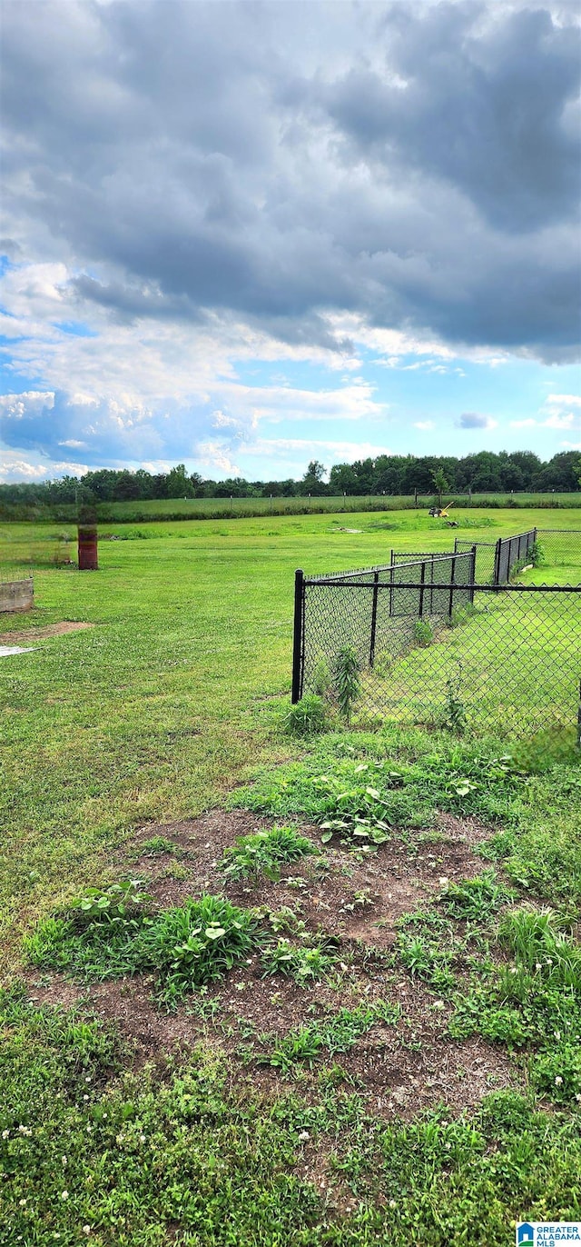 view of yard featuring a rural view