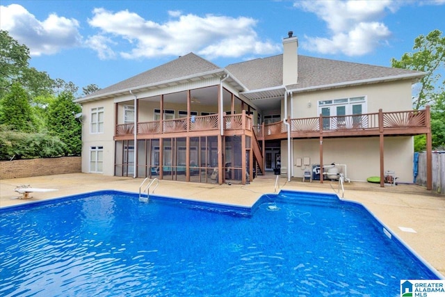 view of pool with a patio area